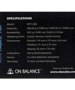 Alternative view of On Balance Mini Table Top Scale MTT-200 (200g x 0.01g)
