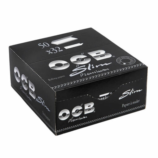 OCB Premium Black King Size Slim Papers 50 Booklets