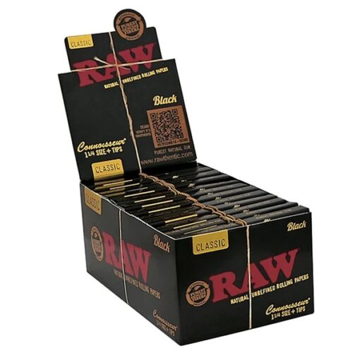 Raw Classic 1.25 Size with Tips Black