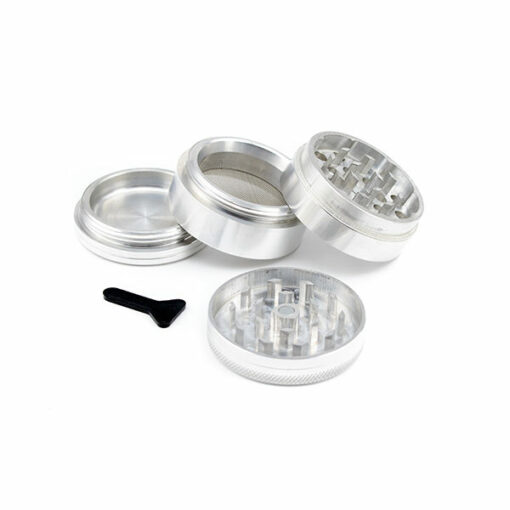 SPF Grinder 50mm 4 Part - Silver